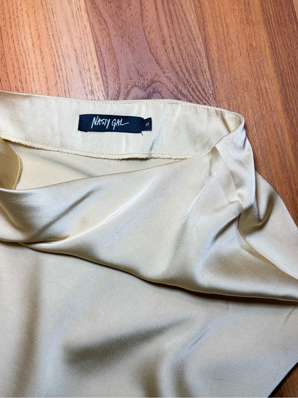 Nasty Gal Cream A-Line Midi Skirt - Picture 3 of 3